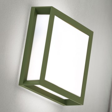 Oprawa zewnętrzna HENRY 2xE27/15W/230V 26x26 cm IP44 zielona