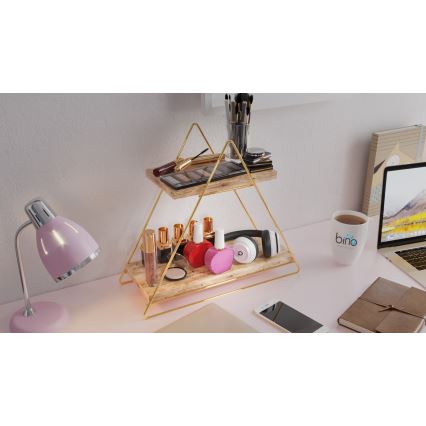 Organizer na półkę 35x40 cm złoty