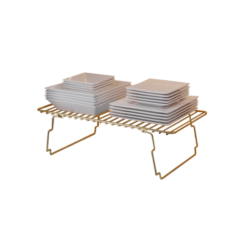 Organizer na półkę 42x19 cm złoty