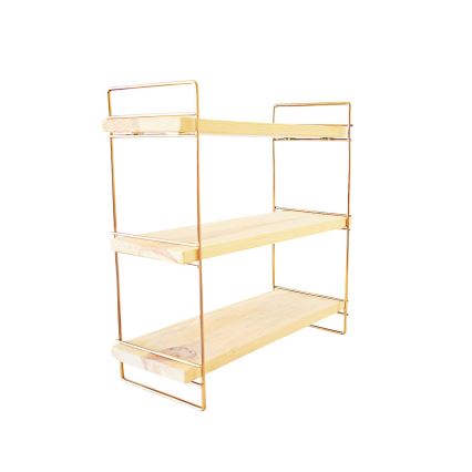 Organizer na półkę 45x40 cm złoty/brązowy