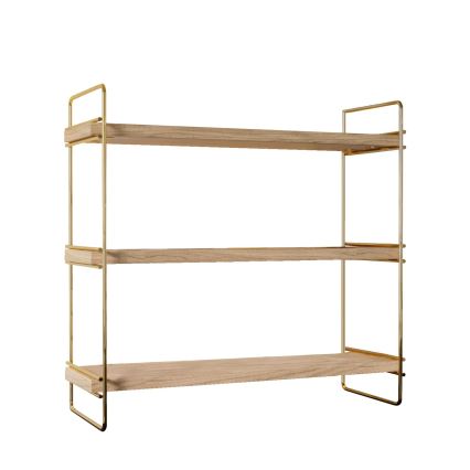 Organizer na półkę 45x40 cm złoty/brązowy