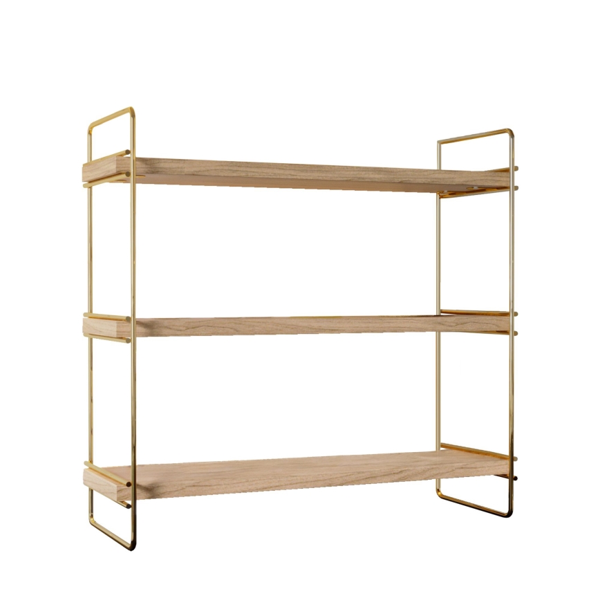 Organizer na półkę 45x40 cm złoty/brązowy