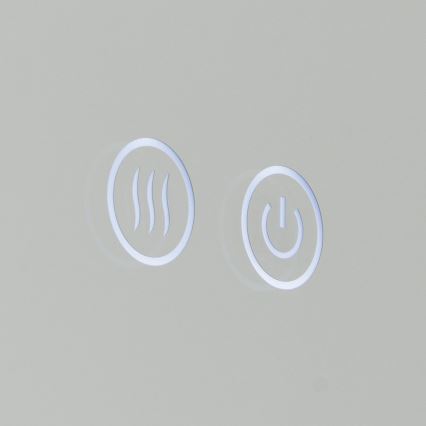 LED Podświetlane podgrzewane lustro łazienkowe naścienne FOCUS LED/18W/230V 3000/4200/6000K śr. 45 cm IP44