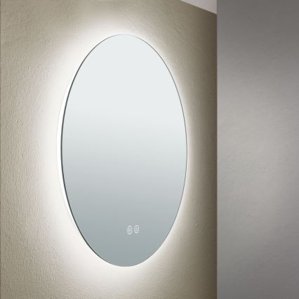 LED Łazienkowe naścienne lustro z podświeceniem FOCUS LED/18W/230V 3000/4200/6000K śr. 45 cm IP44