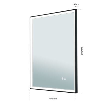 LED Łazienkowe naścienne lustro z podświetleniem FRAME LED/48W/230V 3000/4000/6000K 60x45 cm IP44