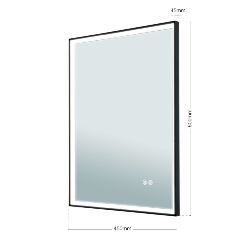 LED Łazienkowe naścienne lustro z podświetleniem FRAME LED/48W/230V 3000/4000/6000K 60x45 cm IP44