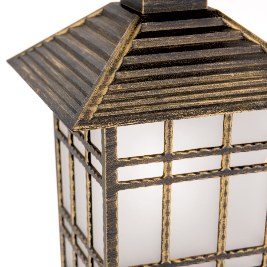 Zewnętrzna lampa wisząca KIKO 1xE27/11W/230V IP44 brąz/patyna
