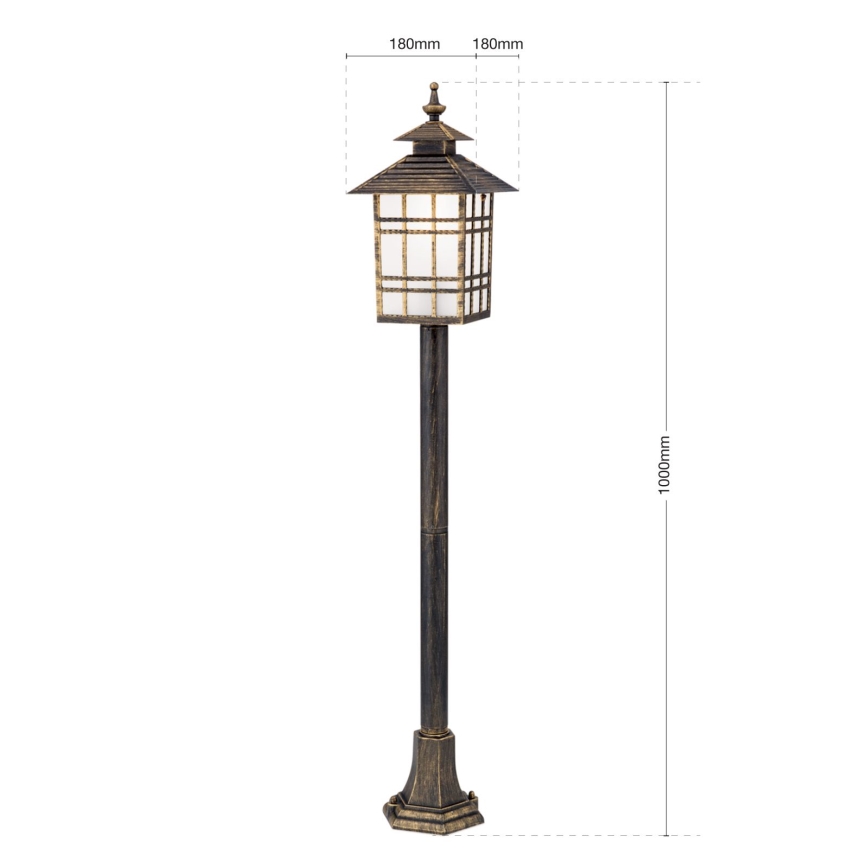 Lampa zewnętrzna KIKO 1xE27/11W/230V IP44 brąz/patyna