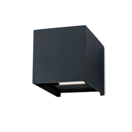LED Kinkiet zewnętrzny CUBE 2xLED/3W/230V IP54 antracyt