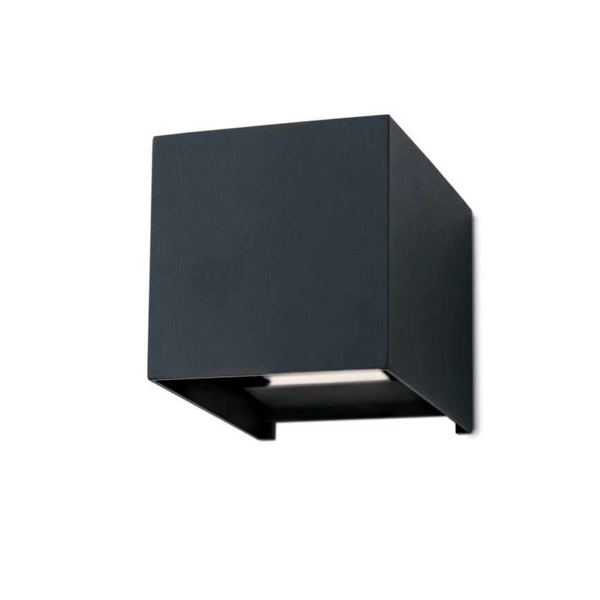 LED Kinkiet zewnętrzny CUBE 2xLED/3W/230V IP54 antracyt