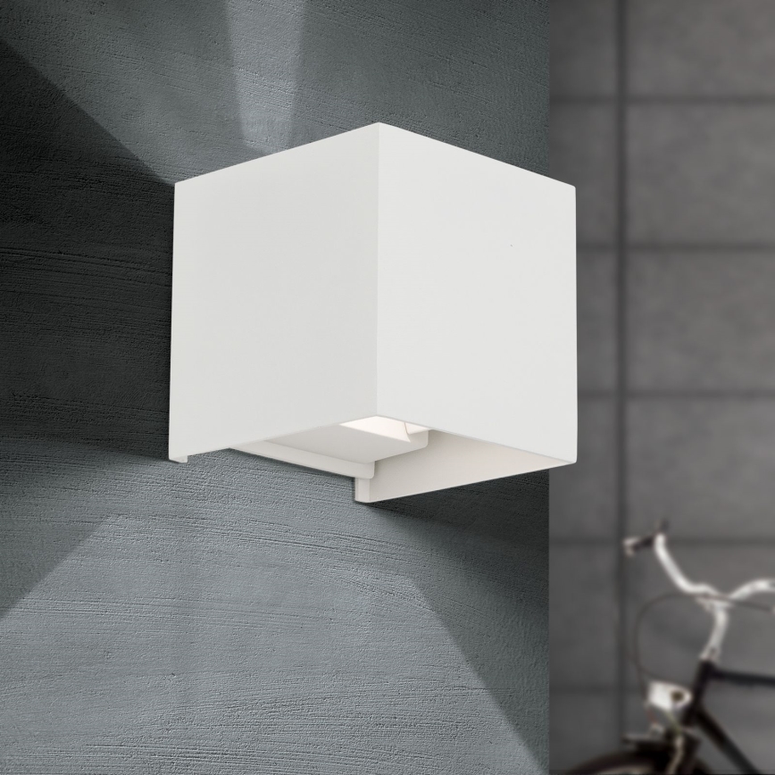 LED Kinkiet zewnętrzny CUBE 2xLED/3W/230V IP54 biały