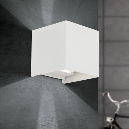 LED Kinkiet zewnętrzny CUBE 2xLED/3W/230V IP54 biały