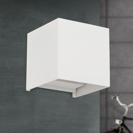 LED Kinkiet zewnętrzny CUBE 2xLED/3W/230V IP54 biały