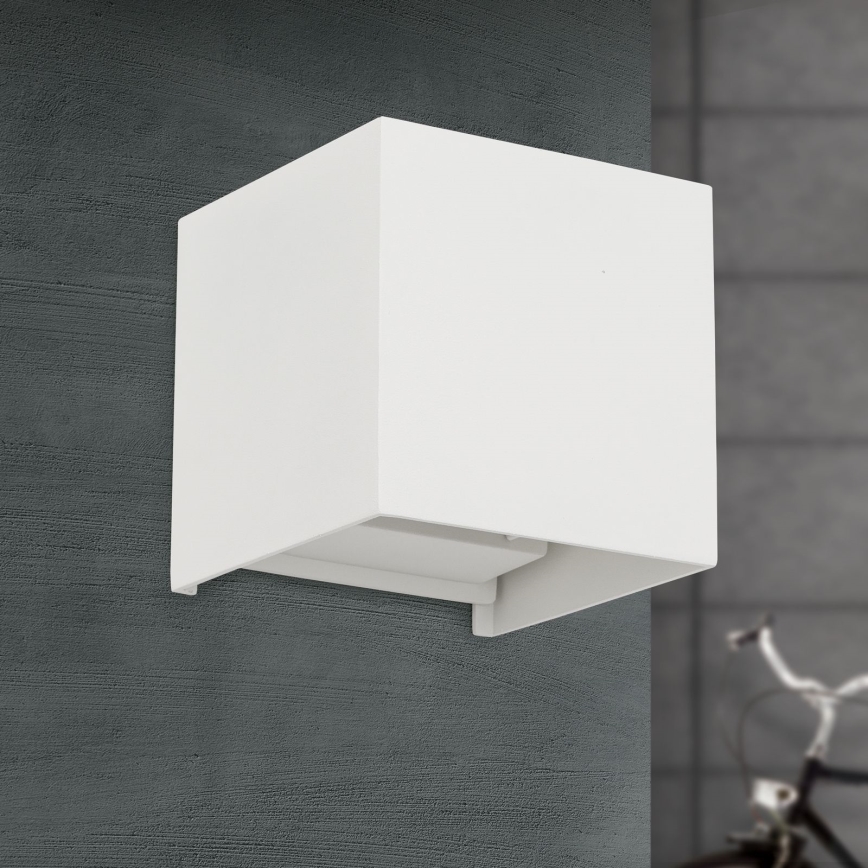LED Kinkiet zewnętrzny CUBE 2xLED/3W/230V IP54 biały