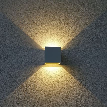 LED Kinkiet zewnętrzny CUBE 2xLED/3W/230V IP54 biały