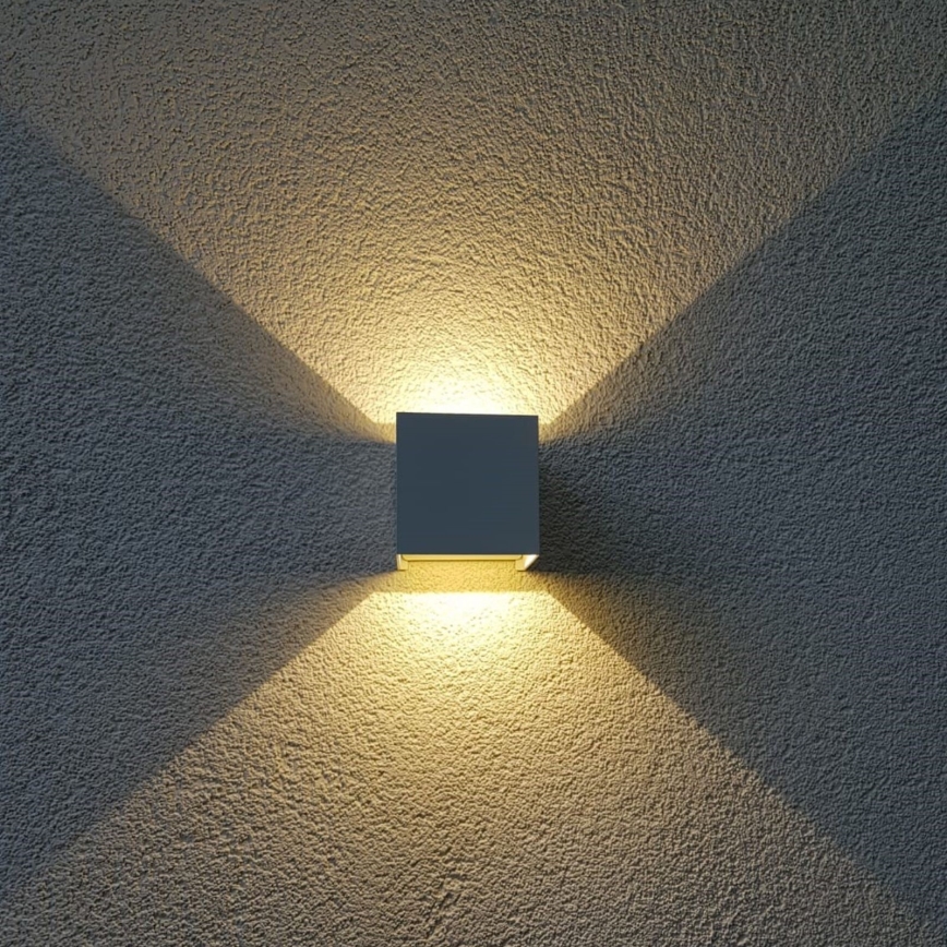 LED Kinkiet zewnętrzny CUBE 2xLED/3W/230V IP54 biały