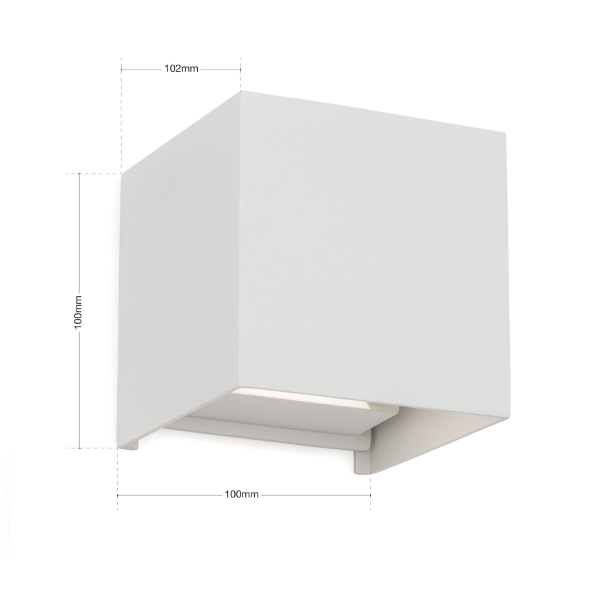 LED Kinkiet zewnętrzny CUBE 2xLED/3W/230V IP54 biały
