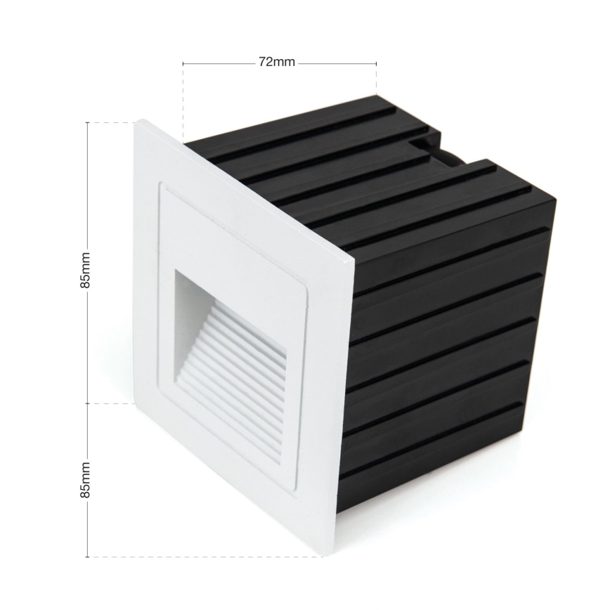 LED Oprawa wpuszczana LORO LED/2W/230V IP65 biały