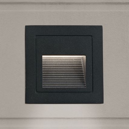 LED Oprawa wpuszczana LORO LED/2W/230V IP65 czarny