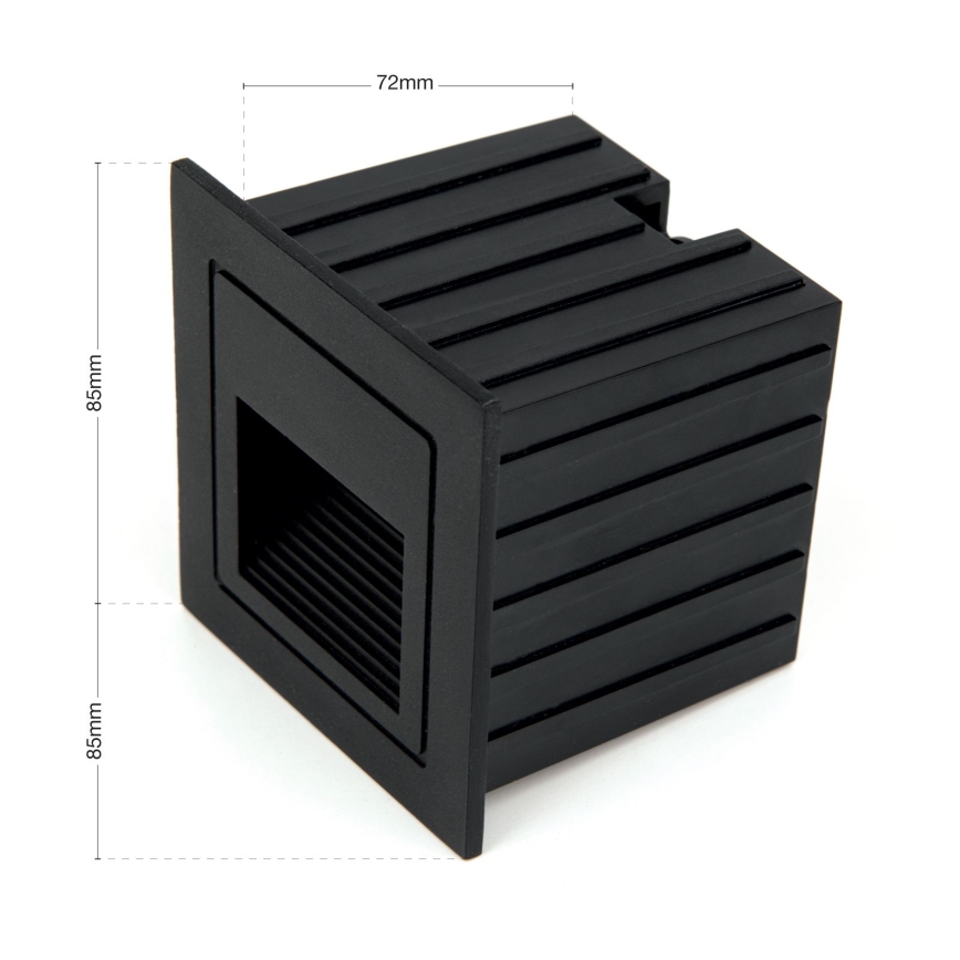 LED Oprawa wpuszczana LORO LED/2W/230V IP65 czarny