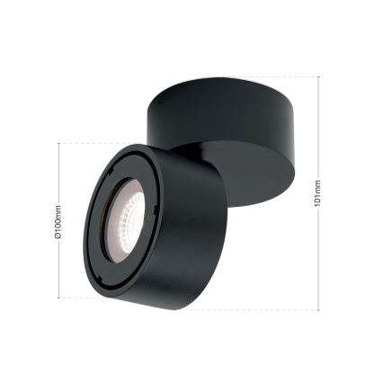 LED ściemnialny łazienkowy Oświetlenie punktowe HARVEY LED/15W/230V IP65 czarny