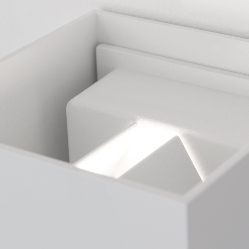 LED Kinkiet zewnętrzny z czujnikiem ruchu i zmierzchu CUBE-S LED/13W/230V IP54 biały