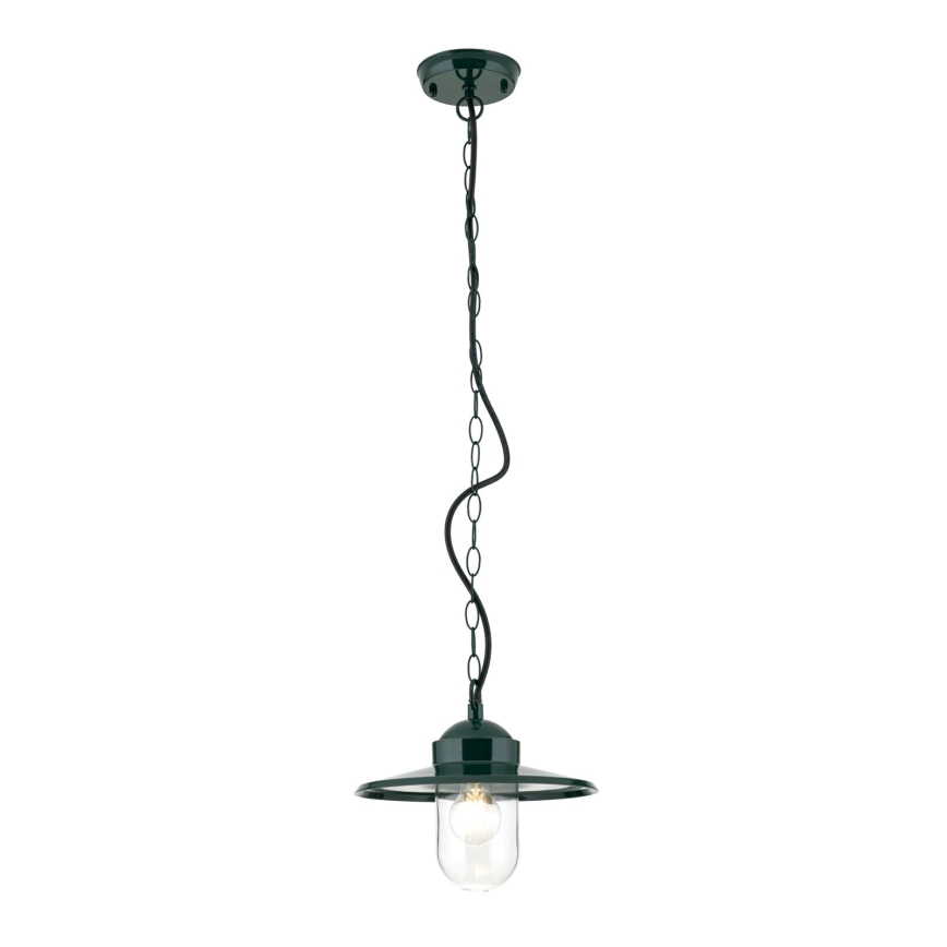 Zewnętrzna lampa wisząca EDWARD 1xE27/60W/230V IP44 zielona