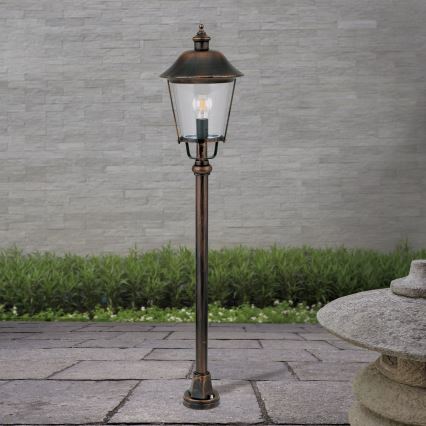 Lampa zewnętrzna KENZO 1xE27/100W/230V IP44 brąz/patyna