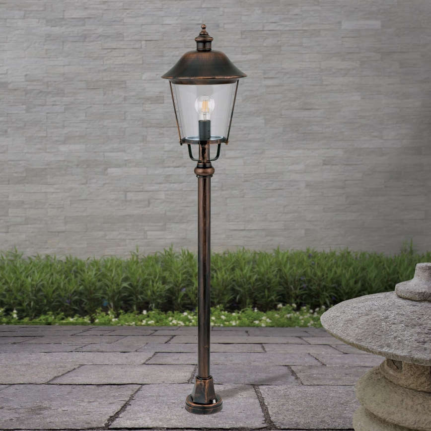 Lampa zewnętrzna KENZO 1xE27/100W/230V IP44 brąz/patyna