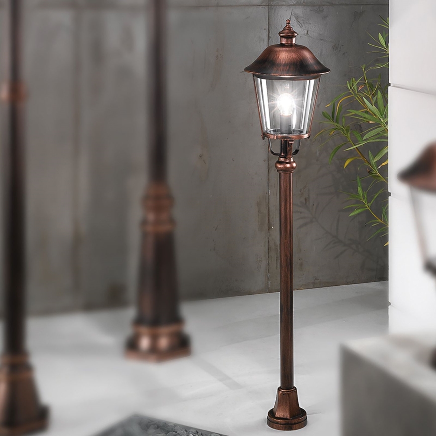 Lampa zewnętrzna KENZO 1xE27/100W/230V IP44 brąz/patyna