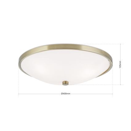 Plafon AIDA 3xE27/60W/230V śr. 40 cm mosiądz