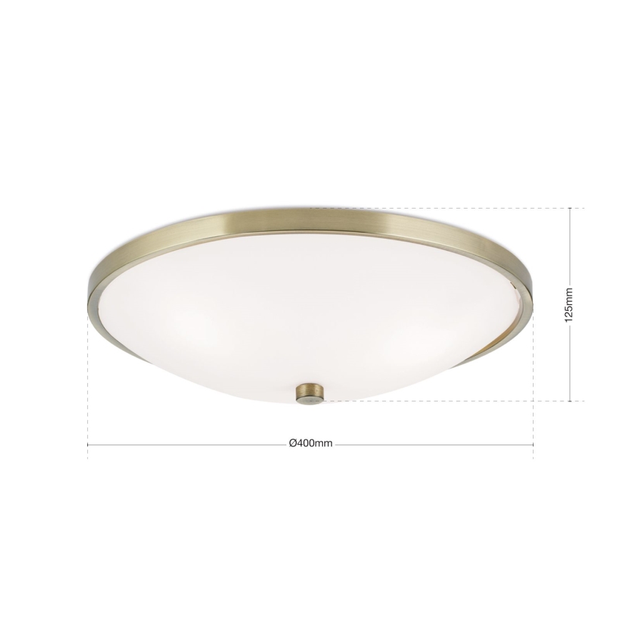 Plafon AIDA 3xE27/60W/230V śr. 40 cm mosiądz