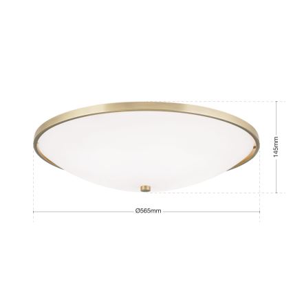 Plafon AIDA 5xE27/60W/230V śr. 56,5 cm mosiądz