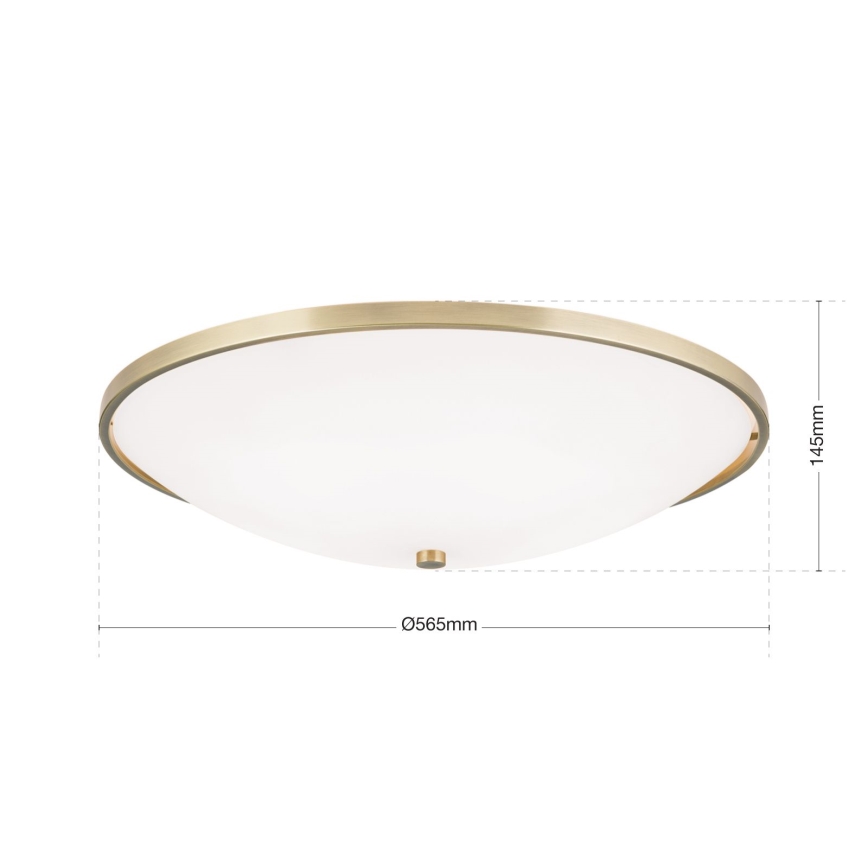 Plafon AIDA 5xE27/60W/230V śr. 56,5 cm mosiądz