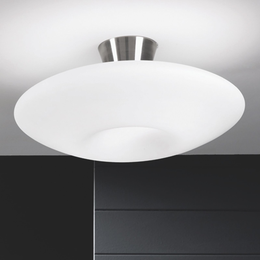 Plafon BLANC 2xE27/60W/230V śr. 49 cm matowy chrom