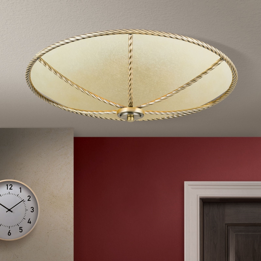 Plafon MAURO 5xE27/60W/230V śr. 56 cm brąz