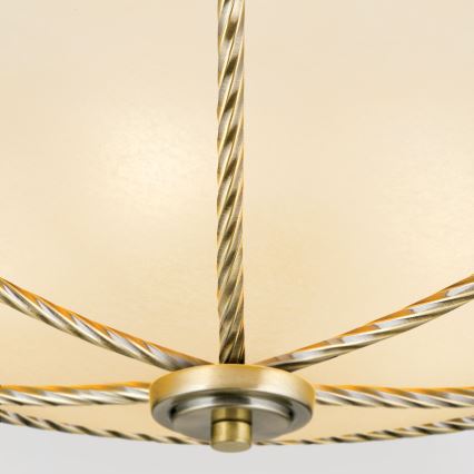 Plafon MAURO 5xE27/60W/230V śr. 56 cm brąz