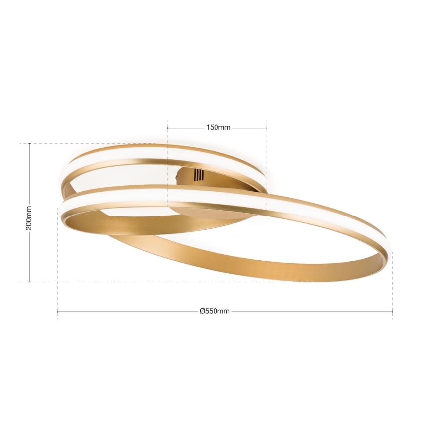 LED Regulowane oświetlenie sufitowe CIRCUS LED/30W/230V złote