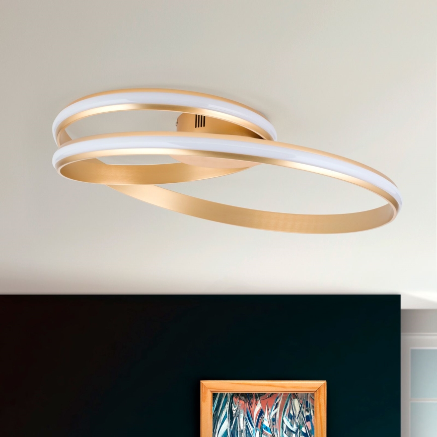 LED Plafon ściemnialny CIRCUS LED/30W/230V złoty