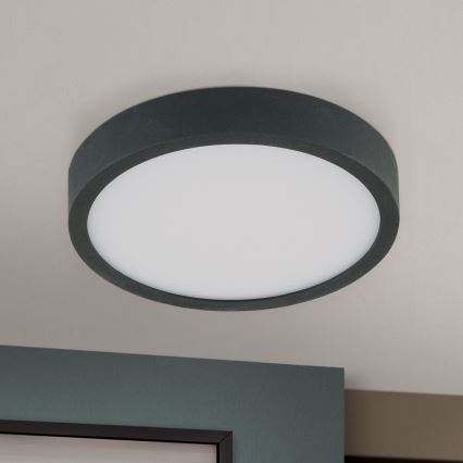 LED Plafon BULLY LED/12W/230V śr. 14 cm czarny