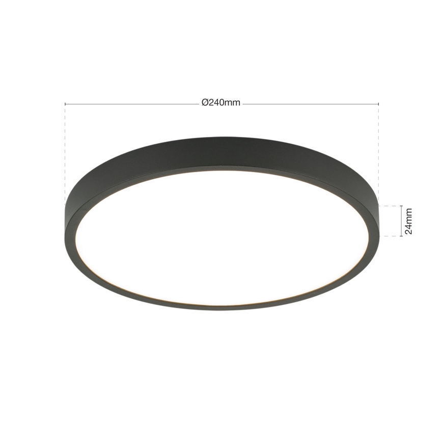 LED Plafon BULLY LED/24W/230V śr. 24 cm czarny