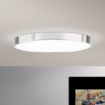 LED Plafon BULLY LED/28W/230V śr. 28 cm chrom błyszczący
