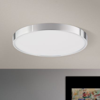 LED Plafon BULLY LED/28W/230V śr. 28 cm chrom błyszczący