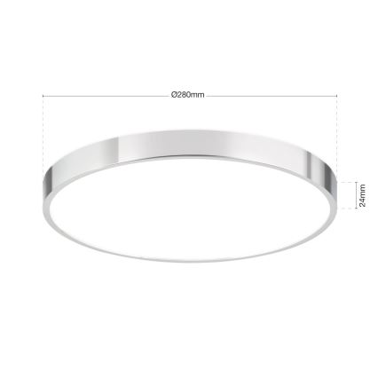 LED Plafon BULLY LED/28W/230V śr. 28 cm chrom błyszczący