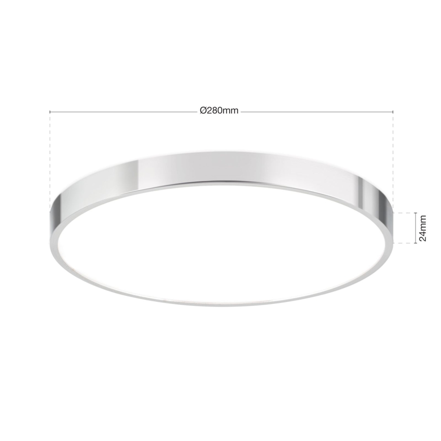LED Plafon BULLY LED/28W/230V śr. 28 cm chrom błyszczący