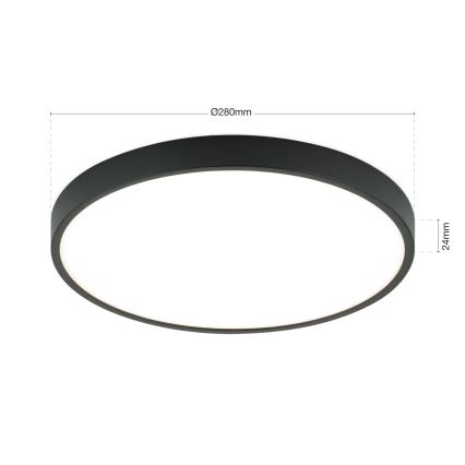 LED Plafon BULLY LED/28W/230V śr. 28 cm czarny
