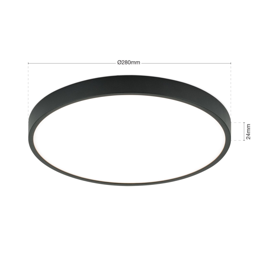 LED Plafon BULLY LED/28W/230V śr. 28 cm czarny