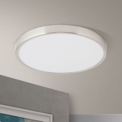 LED Plafon BULLY LED/28W/230V śr. 28 cm matowy chrom