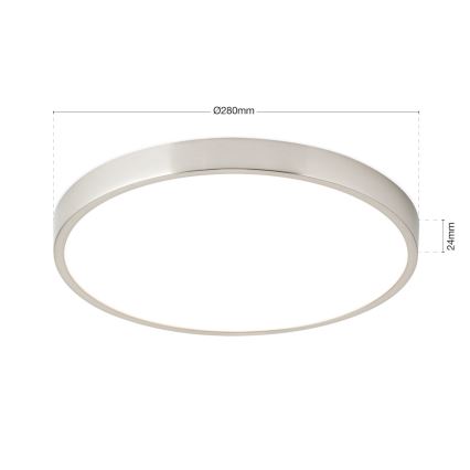 LED Plafon BULLY LED/28W/230V śr. 28 cm matowy chrom