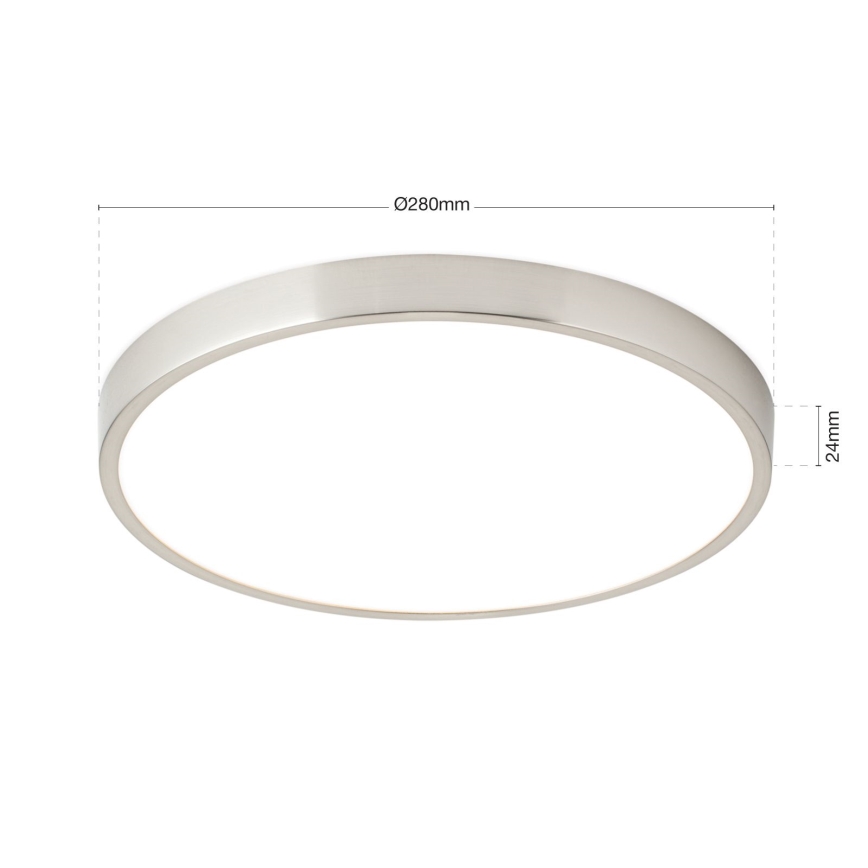 LED Plafon BULLY LED/28W/230V śr. 28 cm matowy chrom